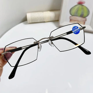 Anti-Blue Light Reading Glasses Metal High Definition Frame Eye Protection Ultra Light Office Eyeglasses Eyewear For Men Women