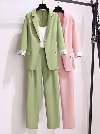 ]acket three piece jacket pants set