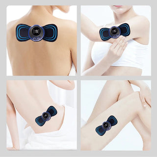 Electric EMS Neck Massager Mini Cervical Back Muscle Pain Relief Patch Stimulator Massageador Mat Portable Gel Pad Stickers Slim