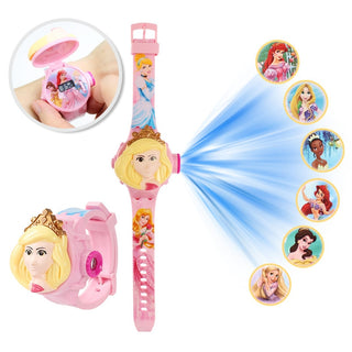 Disney Kid Cartoon Cool Ptojectio Watch Marvel Spider-Man Boy Unicorn Princess Elsa Flash Electronic Digital Student Toy Clock