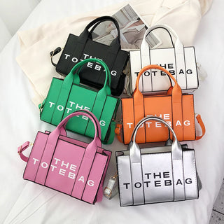 Women Tote Bag Contrast Letters Fashion Ladies