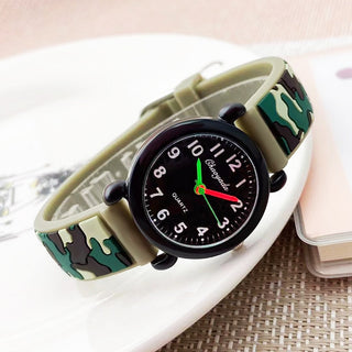 camouflage silicone strap quartz watches children kids students digital cool waterproof clocks