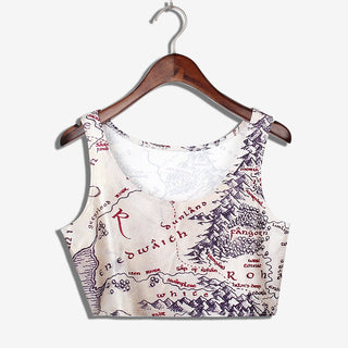 VIP FASHION Summer Sexy Women sense mànigues O Croptops 3D Printed Tank Tops Crop Casual Super Short Arms Tops Streetwear 2023