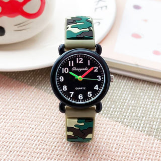 camouflage silicone strap quartz watches children kids students digital cool waterproof clocks