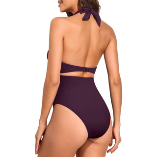 2024 Sexy Halter Cut Out One Piece Swimsuit Women