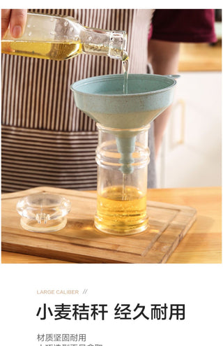 1pc Plastic Funnel Kitchen Oil and Wine Liquid Dispenser Funnel Large Caliber Can Be Hung Funnel Kitchen Tools Funnel