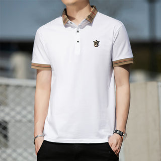 100% Cotton Breathable Brand Polo Shirts Men's Clothing Summer Tops Short Sleeve Casual Cotton Luxury Quality Fashion Clothes