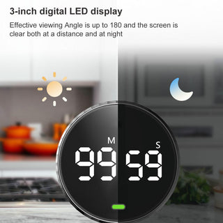 Magnetic Kitchen Timer Digital Timer Manual Countdown Alarm Clock Mechanical Cooking Timer Cooking Shower Study Stopwatch New