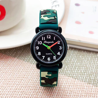 camouflage silicone strap quartz watches children kids students digital cool waterproof clocks