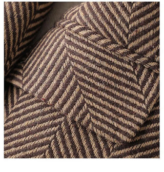 Women Coffee Stripe Formal Blazer business New