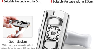 Stainless Steel Adjustable Lids Off Jar Opener Multi-function Bottle Cap Opener Labor-saving Screw Can Opener for Kitchen Gadget