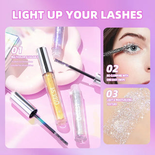 Waterproof Glitter Mascara Long Lasting Sparkle Diamond Eye Makeup - Alodia Store
