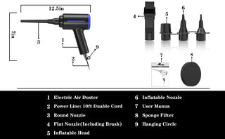 500W Electric Compressed Air Duster Blower