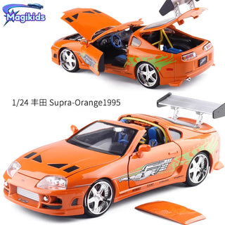 Fast and Furious Brian’s 1995 Toyota Supra High Simulation Diecast Metal Alloy Model Car kids Toy Gift Collection J187