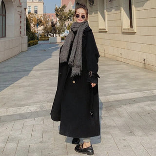Hepburn Long Red Overcoat Jacket Alodia Store