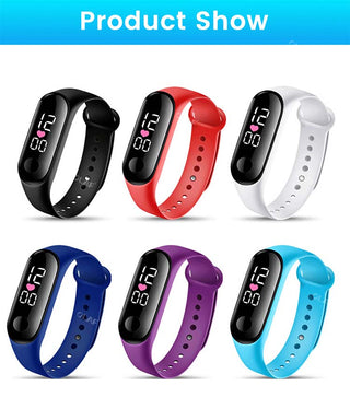 M3 Kids Digital Watches Adjustable Silicone Strap Waterproof Children's Watch Boys Sports Wrist Electronic Smart Watch For Kids