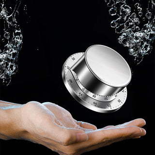 Stainless Steel Kitchen Timer with Magnetic Base Manual Mechanical Cooking Timer Countdown Cooking Tools KitchenTimer