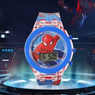 Disney Kid Cartoon Glowing Watch Marvel Spider-Man Boy Unicorn Princess Elsa Flash Electronic Digital Student Toy Clock Relogio