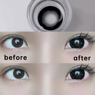 OVOLOOK-2pcs/Pair Contact Lenses Free Shipping Big Black Lenses Comestic Eye Color Lens 14.5mm Alodia Store