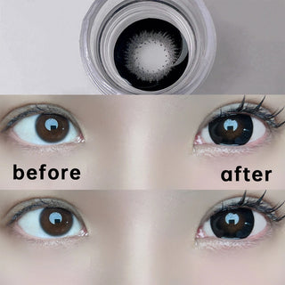 OVOLOOK-2pcs/Pair Contact Lenses Free Shipping Big Black Lenses for Eyes Beauty Pupils Comestic Eye Color Lens 14.5mm Yearly