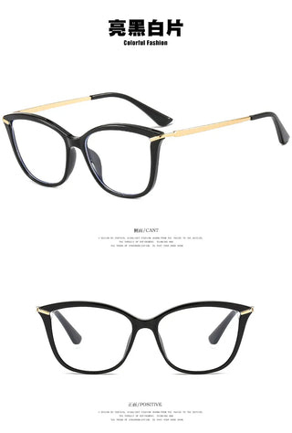 Anti Blue Light Blocking Cat Eye Oculos Mujer Glass Women Fashion Luxury Designer Optical TR90 Eyeglasses Frame Classic Eyewear