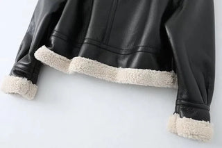 Faux Leather Coat Vintage