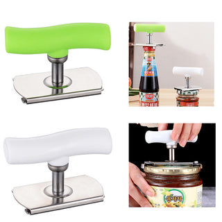 Stainless Steel Adjustable Lids Off Jar Opener Multi-function Bottle Cap Opener Labor-saving Screw Can Opener for Kitchen Gadget