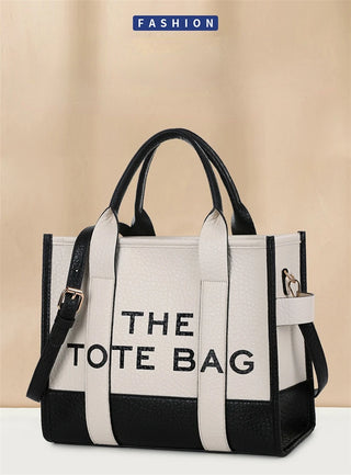 Women's Tote Bag 2024 New Leather Letters Shoulder