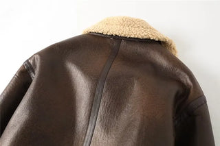 Faux Leather Coat Vintage