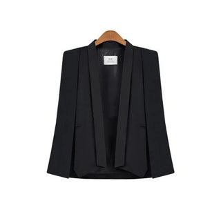 Coat Women Lapel Split Cloak Jacket