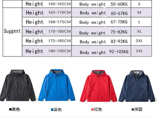 Jacket Windproof Black Blue