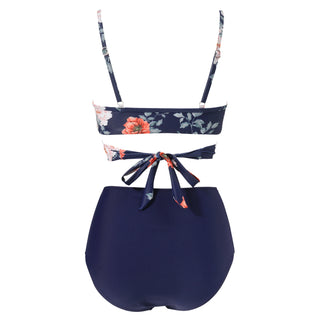 High Waist  Sexy Bikini Set Swimsuit Floral Beachwear V-Neck Bathing Suits Female