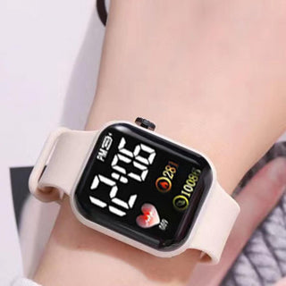 Electronic Wrist Watch  LED Digital Smart sport watch Luminous Square Dial Kids wristwatch for Children Birthday Gift