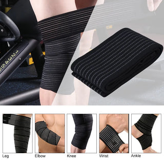 1Pcs Elastic Compression Knee Bandages Fitness Pressurized Straps for Gym Weight Lifting Squats Leg Compression Training Wraps