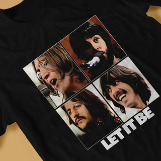 The Beatle Band Let IT BE T Shirt Grunge Men Tees Summer Clothing Polyester Crewneck TShirt