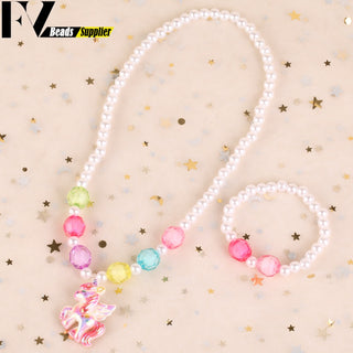 33 Style Colorful Wooden Cute Animal Flower Cartoon Children's Necklace Bracelet Girl's Child Jewelry Kids Toys Birthday Gifts