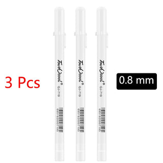 White Marker Pens grafting set 2.0mm Oily Waterproof White Gel Pen DIY