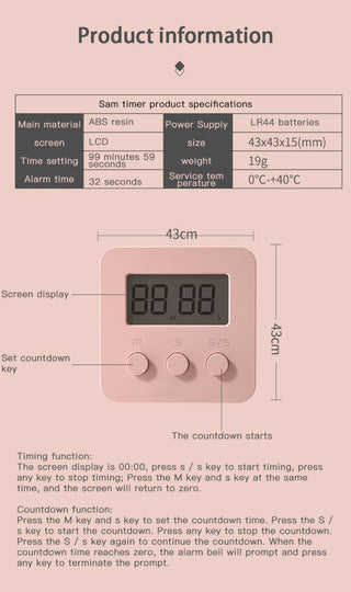 Digital Timer Reminder Timer Kitchen