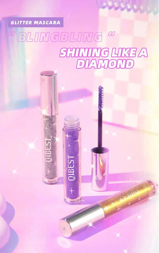 Waterproof Glitter Mascara Long Lasting Sparkle Diamond Eye Makeup - Alodia Store