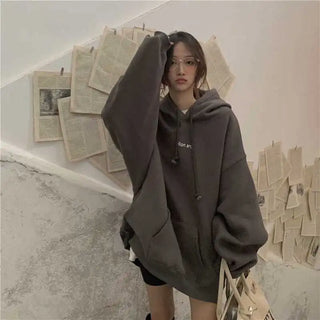 New in Hoodies & Sweatshirts Y2k Streetwear Women Top Hooded Shirt Clothes Longsleeve Oversize Sweatshirt Harajuku Manga Hoodie