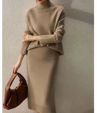 Autumn Knitted suit Korean with skirt two piece skirt set winter2 piece outfit Sweater 2023