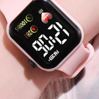 Electronic Wrist Watch  LED Digital Smart sport watch Luminous Square Dial Kids wristwatch for Children Birthday Gift