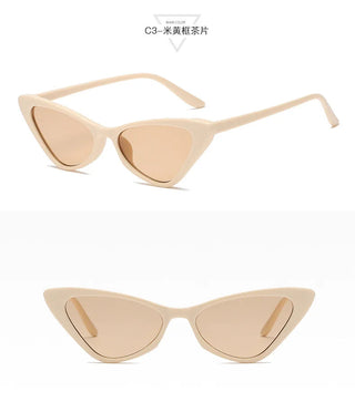 Fashion Women's Luxury Cat Eye Sunglasses Triangle Vintage Design UV400es Unisex ALODIA STORE