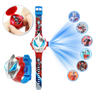 Disney Kid Cartoon Cool Ptojectio Watch Marvel Spider-Man Boy Unicorn Princess Elsa Flash Electronic Digital Student Toy Clock