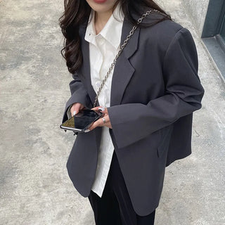 Long Sleeve Loose Suit Coat Woman