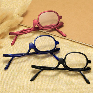 Women Magnifying Glasses Makeup Reading Glass Folding Eye Make Up Reading Glass PC Frame +1.0~+4.0 Resin Lens