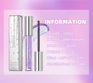Waterproof Glitter Mascara Long Lasting Sparkle Diamond Eye Makeup - Alodia Store
