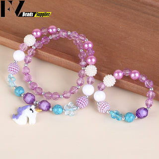 33 Style Colorful Wooden Cute Animal Flower Cartoon Children's Necklace Bracelet Girl's Child Jewelry Kids Toys Birthday Gifts