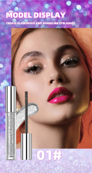 Waterproof Glitter Mascara Long Lasting Sparkle Diamond Eye Makeup - Alodia Store