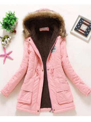 new winter military coats women cotton wadded hooded jacket medium-long casual parka thickness  XXXL